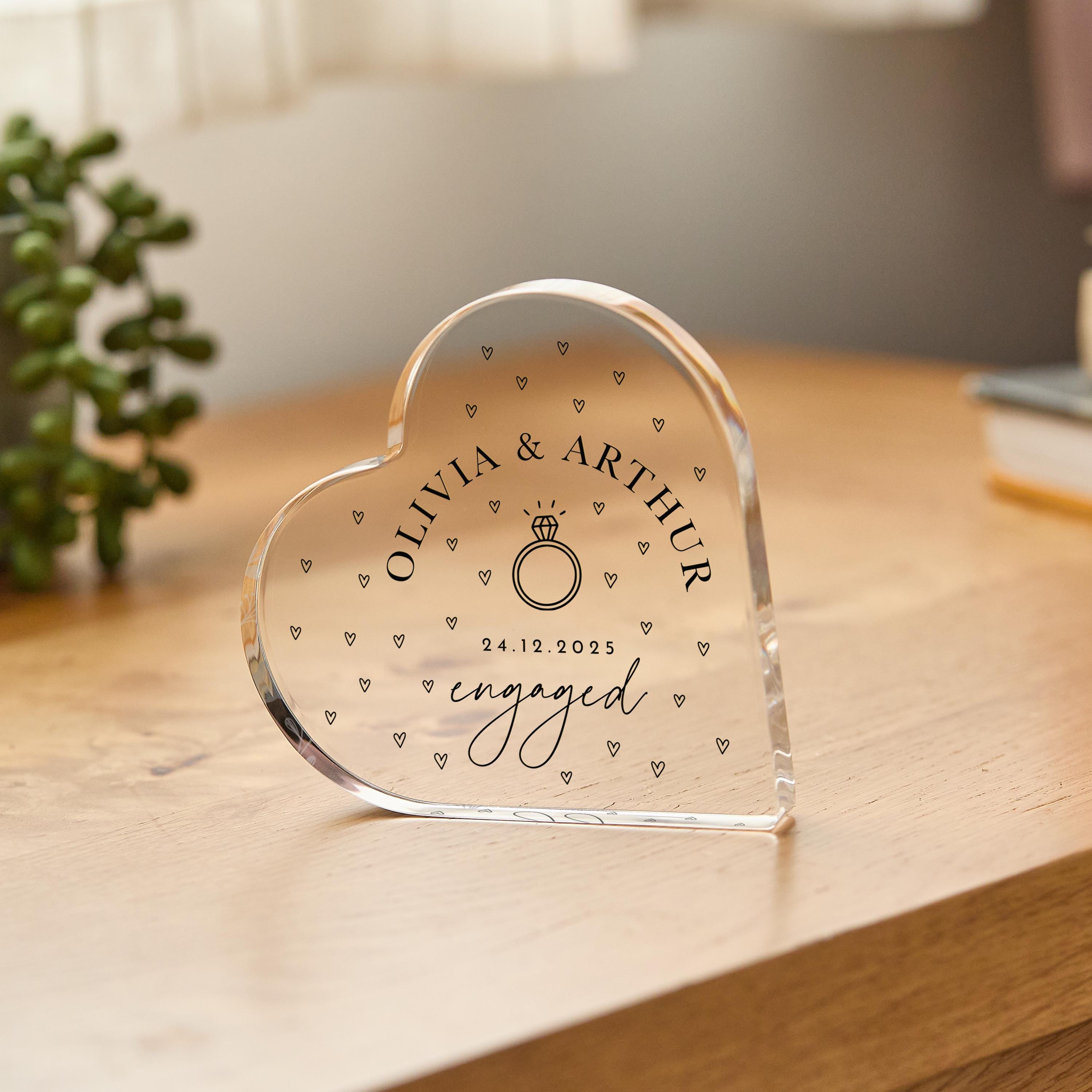 Personalized Couples Acrylic Plaque - Perfect Wedding Gift