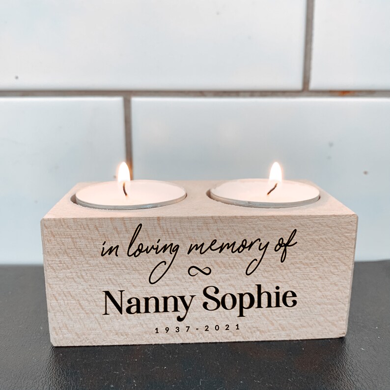 Personalised in Loving Memory of Tealight Holder / Engraved / Etsy UK