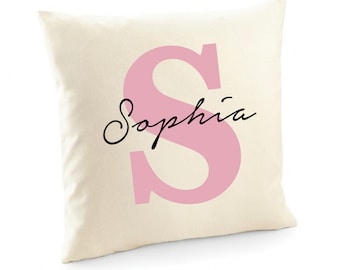 Name and initial cushion cover / Gift for couple / Unique home gift / Christmas gift for her and him