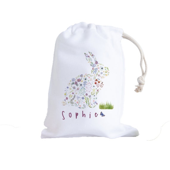 3 Bolsas Gigantes De Pascua Con Conejito – Lujo Para Huevos Y Regalos, Incluye Etiquetas (32.5cm X 26cm)