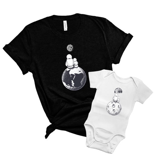 Father & Daughter Matching Set Gift For Dad & Baby Girl Bodysuit & Men's  Shirt man Black Large / baby Black Newborn (0-3M) 