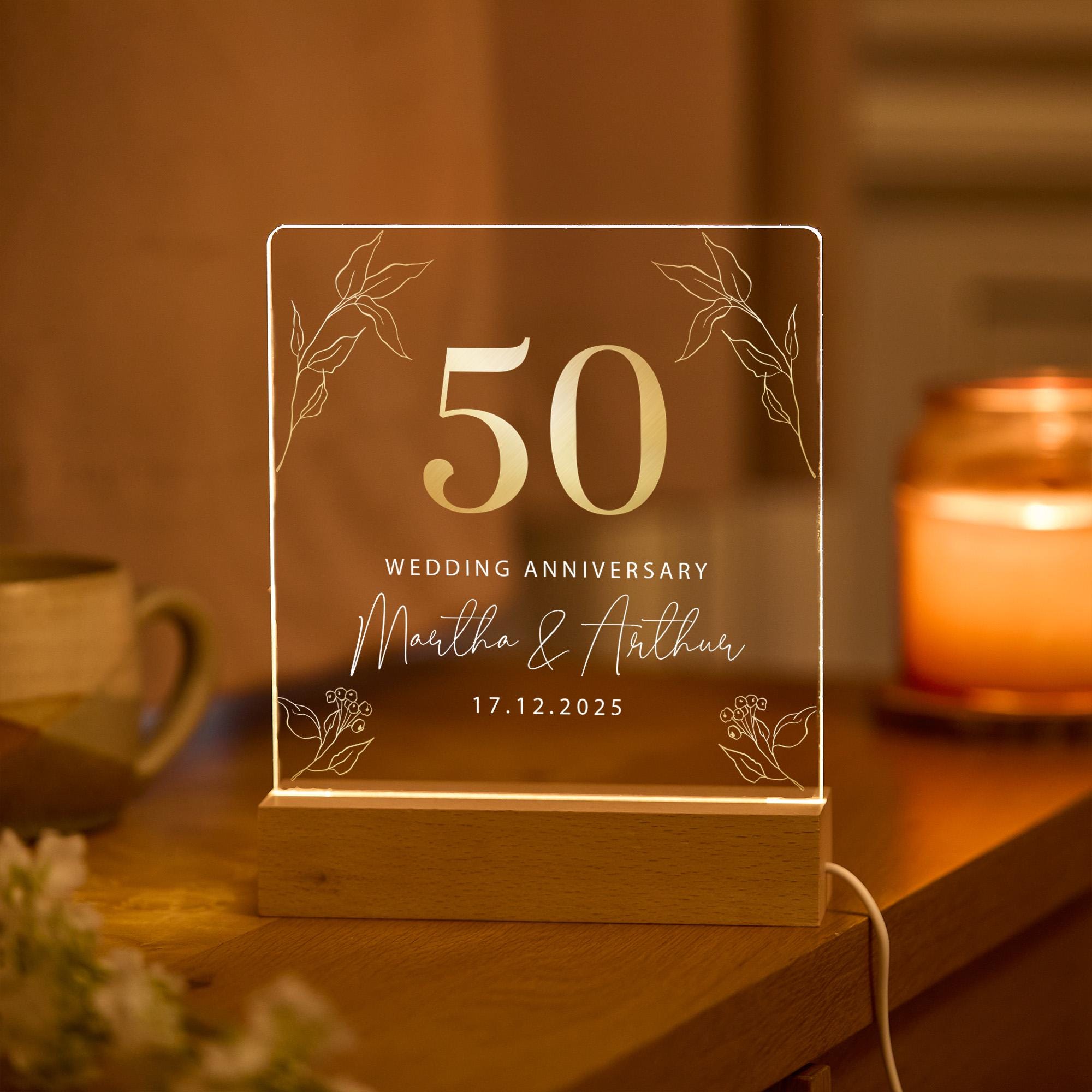 Lampada a Led Placca in Plexiglass Nonno Personalizzata con Foto, Nomi e Dedica - Idea Regalo per il Nonno, Festa dei Nonni | Olallà