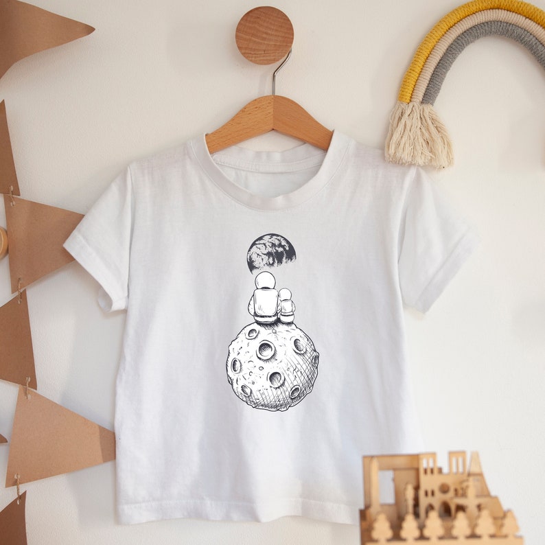 Matching T-shirts for Daddy and Baby / Moon and Astronaut Dad - Etsy