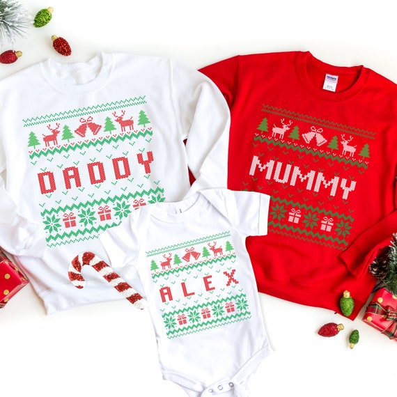Pull Moche De Noël Personnalisé Avec Prénom - Modèle "Ce Papy Appartient À" Bonhomme De Neige - Cadeau Drôle Famille