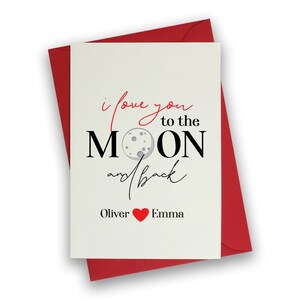 Valentines Card / Personalised Valentine's Day card with names / For her or him / Valentines card for husband, wife, boyfriend, girlfriend