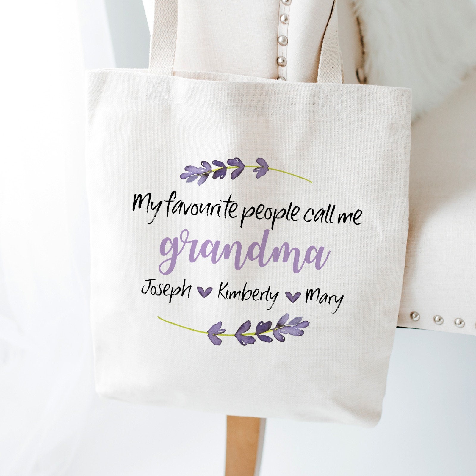 My Favourite People Call Me Grandma Tote Bag Personalised Gift