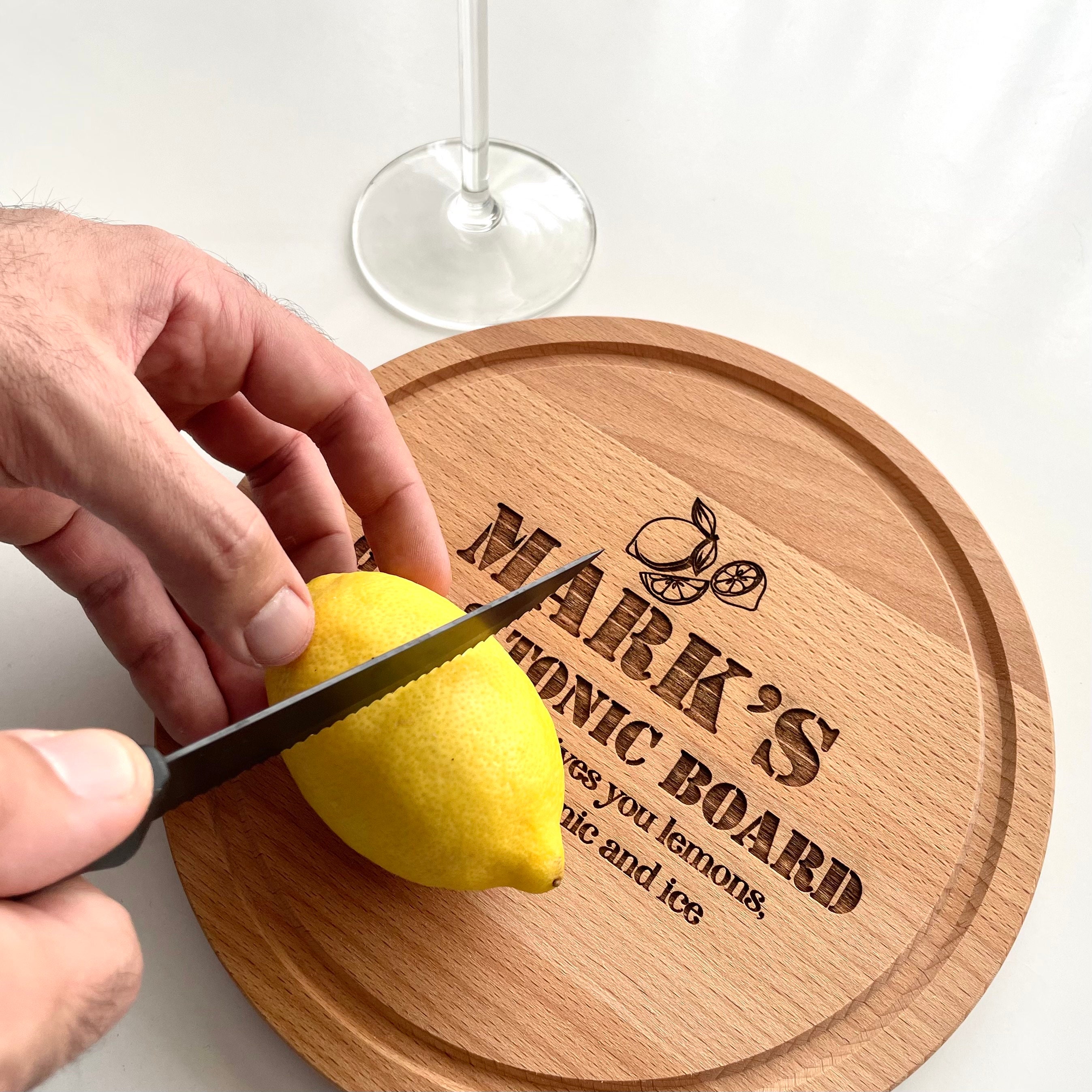 Nombre personalizado grabado gin tonic board / Gin and tonic Etsy España