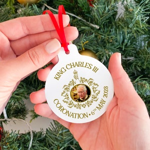 King Charles Coronation ornament / HM King Charles III gift / King souvenir keepsake / Commemorative Celebration Royal Party Decor Christmas