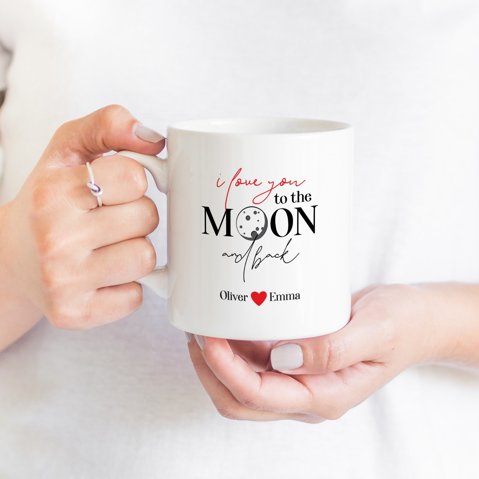 Valentines Day Gift LOVE YOU TO THE MOON & BACK Mug 