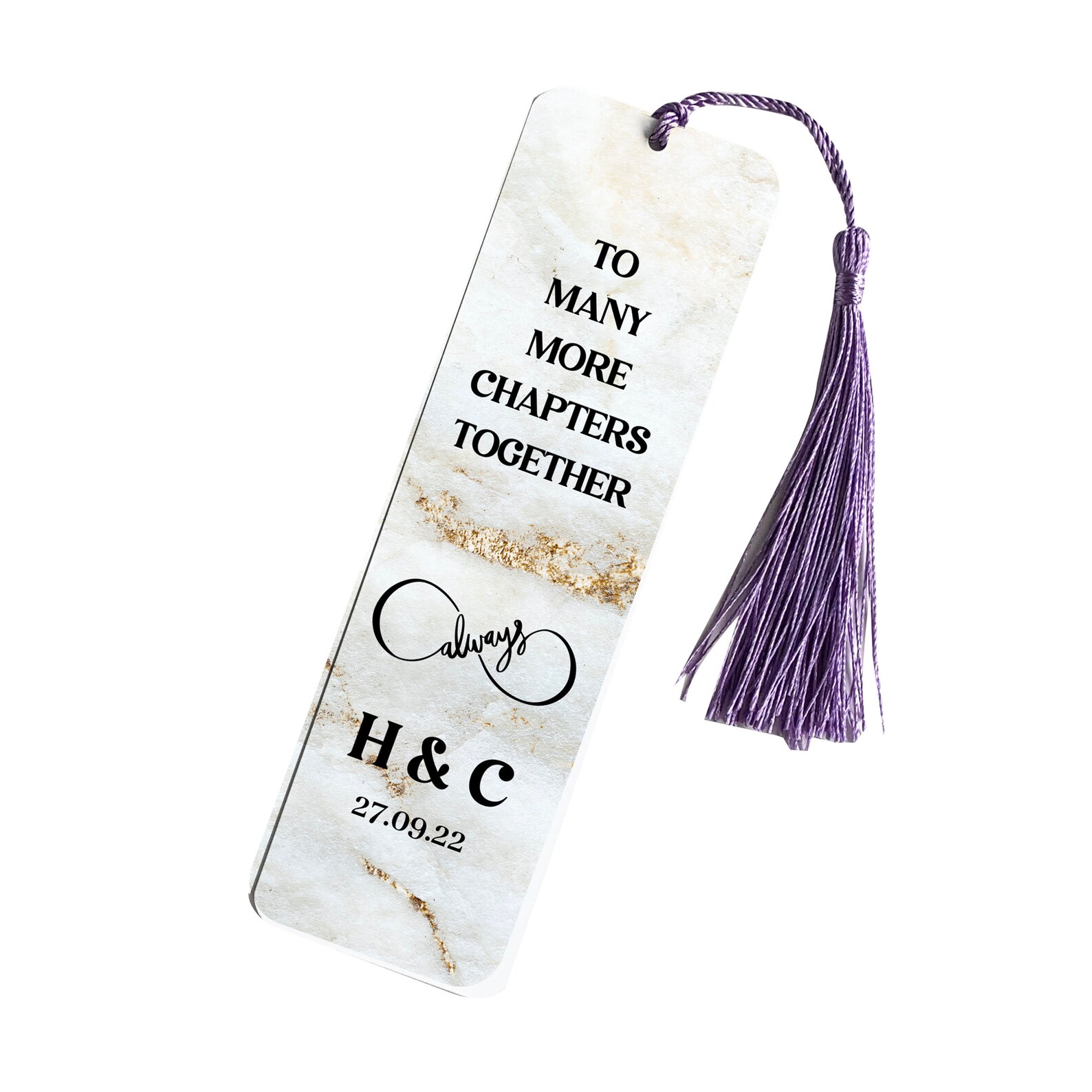 Personalised to Many Chapters Together Bookmark With Tassel / Gift for ...