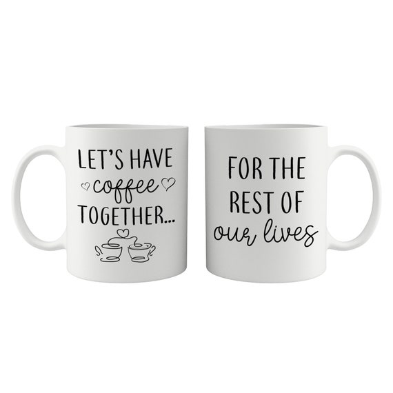 Set 2 tazze di coppia Fidanzato e Fidanzata Come il mio caffè, idea regalo  per San Valentino!
