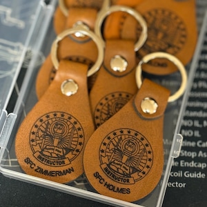 Custom Leather Keychain (Round)