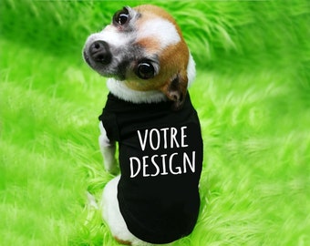 T Shirt personnalisé, en tissu, pour chien