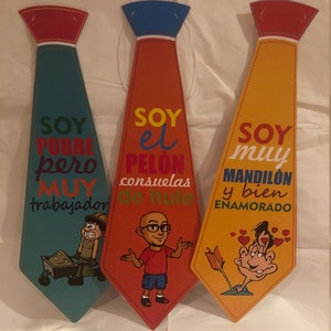 Party Ties for Photo Booth in Spanish (set of 10)