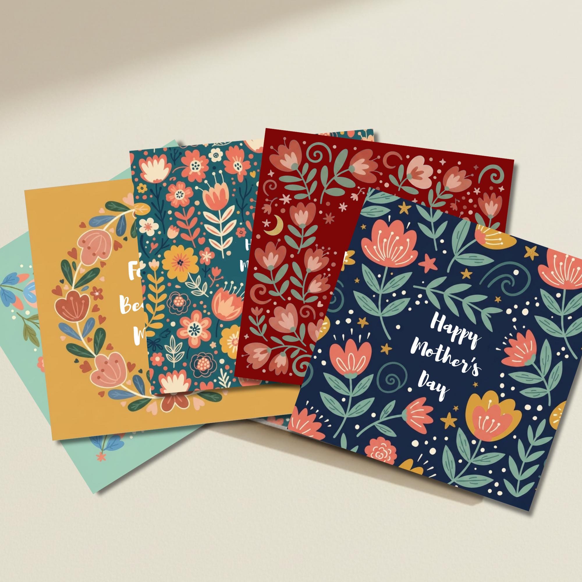 Printable Mothers Day Card Set Thoughtful Mothers Day Greeting Cards ...