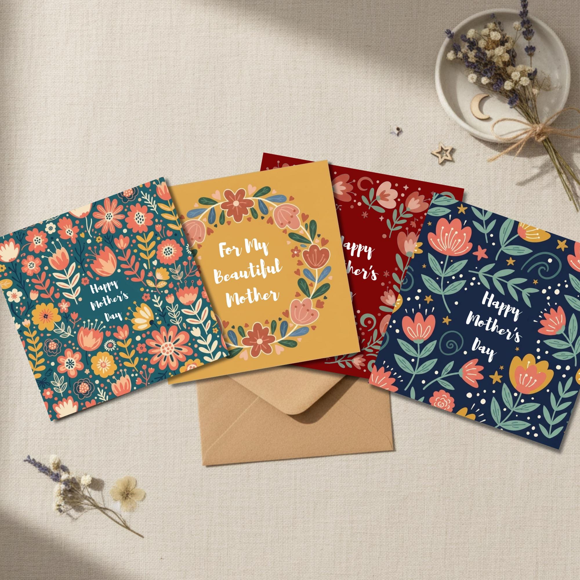 Printable Mothers Day Card Set Thoughtful Mothers Day Greeting Cards ...