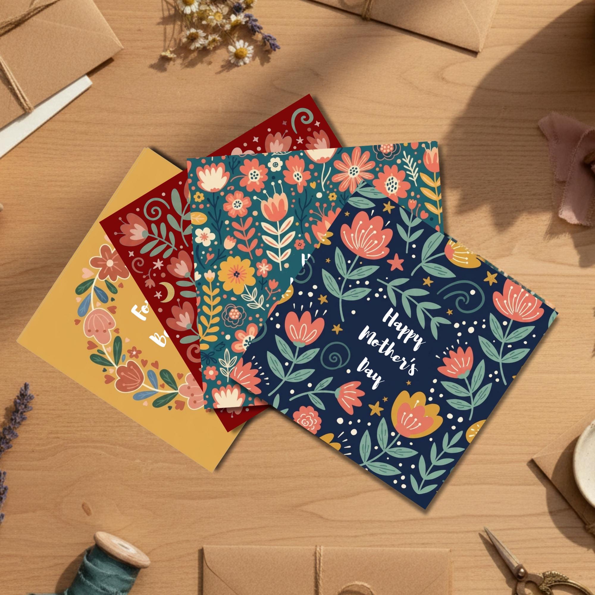 Printable Mothers Day Card Set Thoughtful Mothers Day Greeting Cards ...