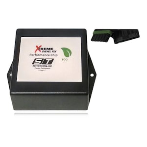 May include: Black performance chip with a white label that reads "XTREME DIESEL FIX Performance Chip" with a green leaf logo and the text "ECO" and "SawyerTuning.com".