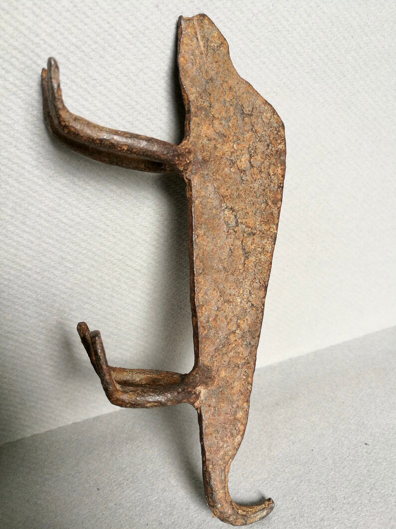 Tribal Art Collectible An Unusual Lobi Tribe Iron Chameleon from Burkina Faso Divination Object