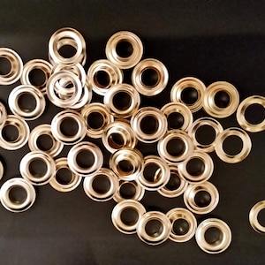 Solid Brass 2 Piece Grommets 3/8 Inch Rustproof 10mm 200 sets High Quality Banners Armor Leather Costume Corset LARP Upholstery Outdoor