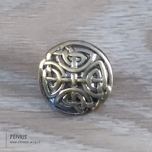 Metal Buttons Bronze Celtic Knot Work Irish Viking 1/2 inch Shank Back
