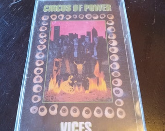 Circus Of Power - Vices 1980's Original Release Cassette Tape Heavy Metal