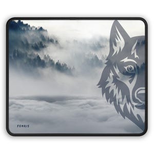 Winter Fenris Wolf Gaming Mouse Pad