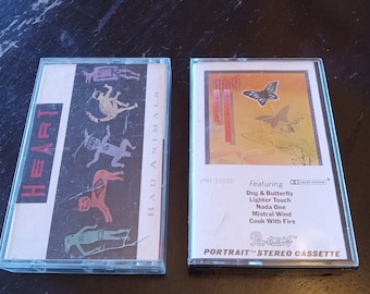 Heart - Animals & Dog and Butterfly 1980's Cassette Tapes