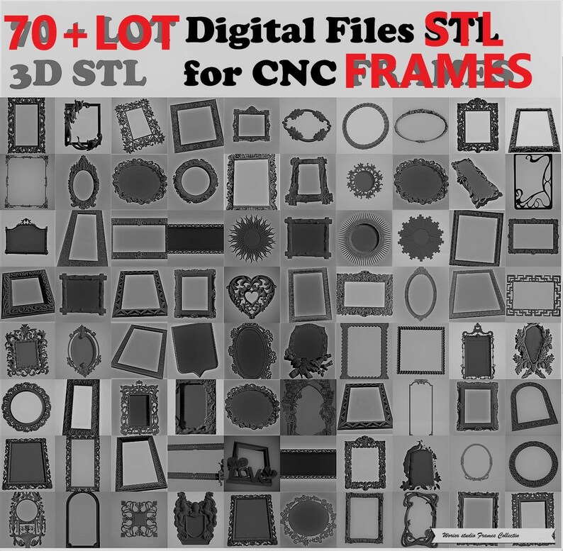 300 LOT 3D Model STL relief for cnc STL format LOT