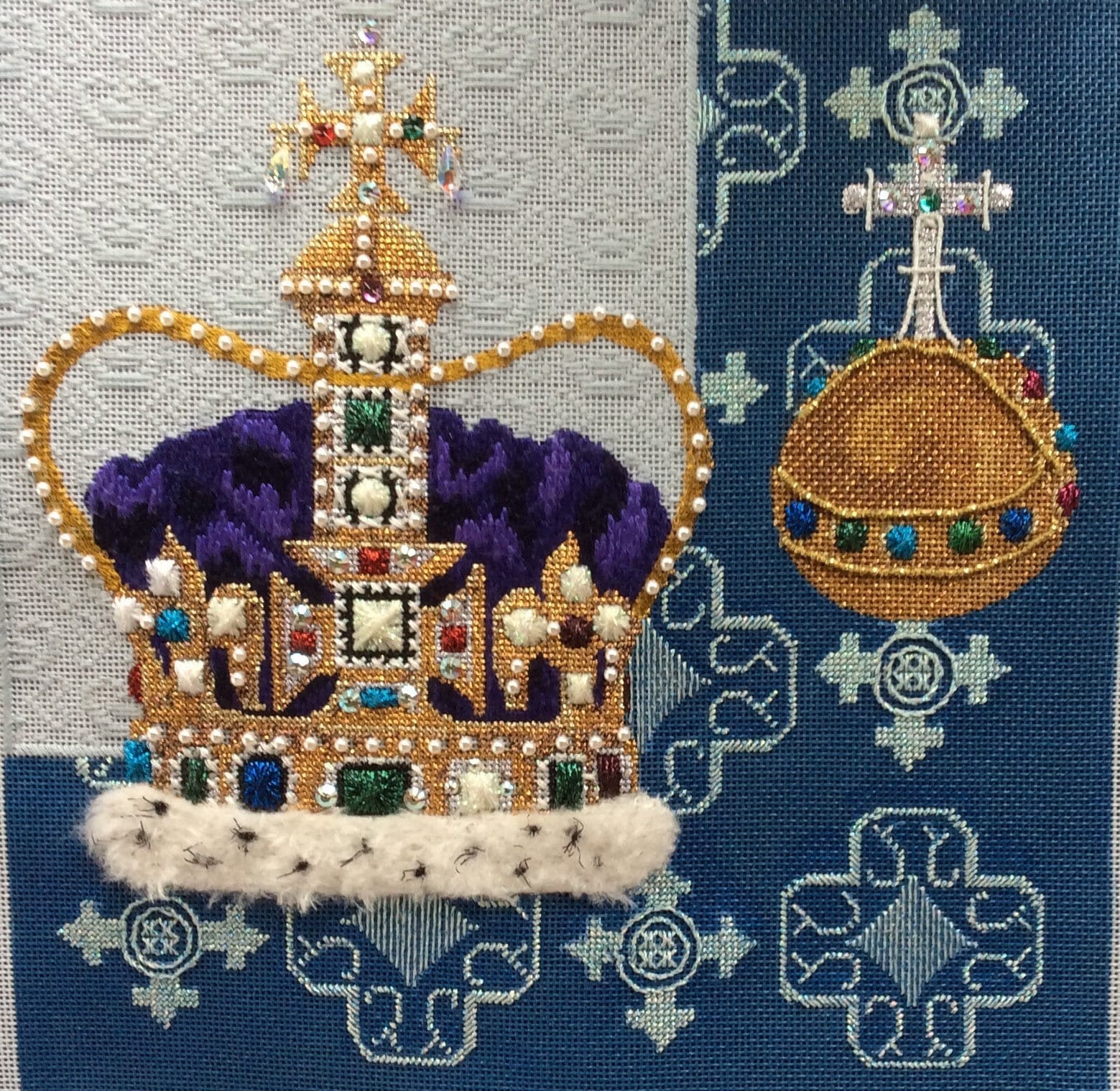 Stitch Guide Needlepoint PDF Format Coronation Crown  Etsy Denmark