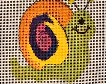 Snail, Mobile,  Bugs, 18ct, Hand Painted, Needlepoint, Duo Designs