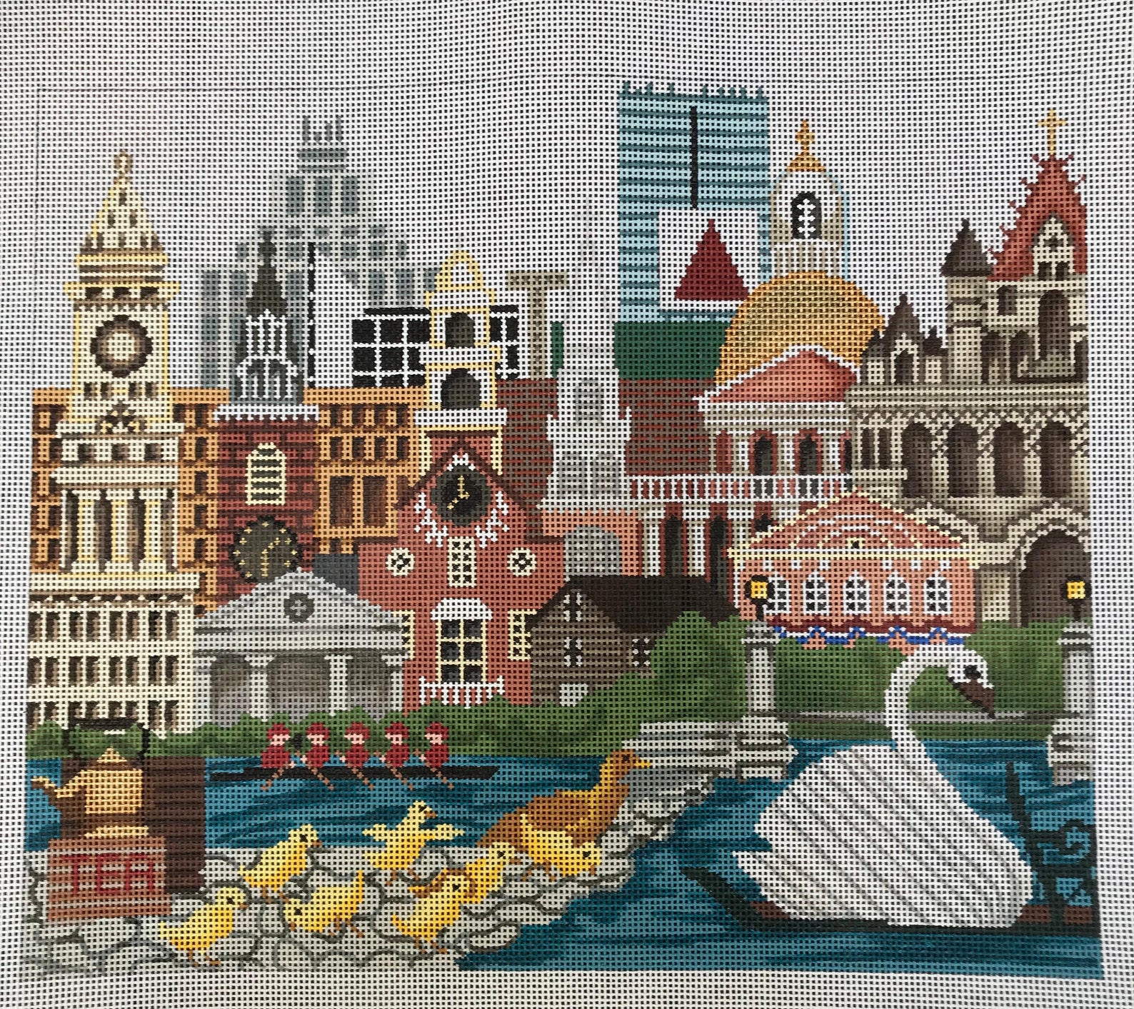 Stitch Guide Needlepoint PDF Boston Collage design by - Etsy España