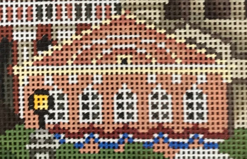 Stitch Guide Needlepoint PDF Boston Collage Design by TWNC Designs Etsy