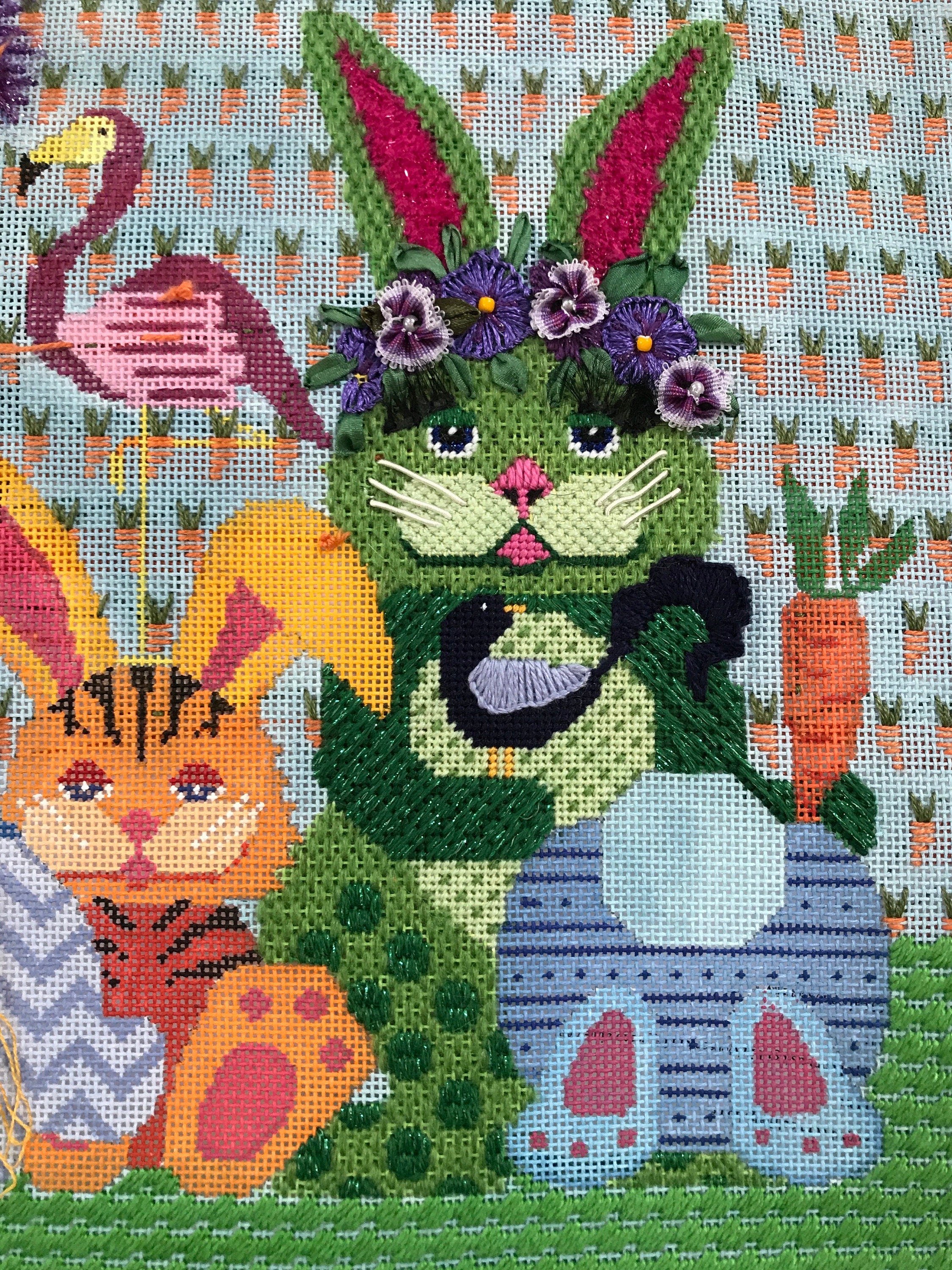 Stitch Guide Only - Needlepoint Digital -every Bunny Needs Somebunny ...