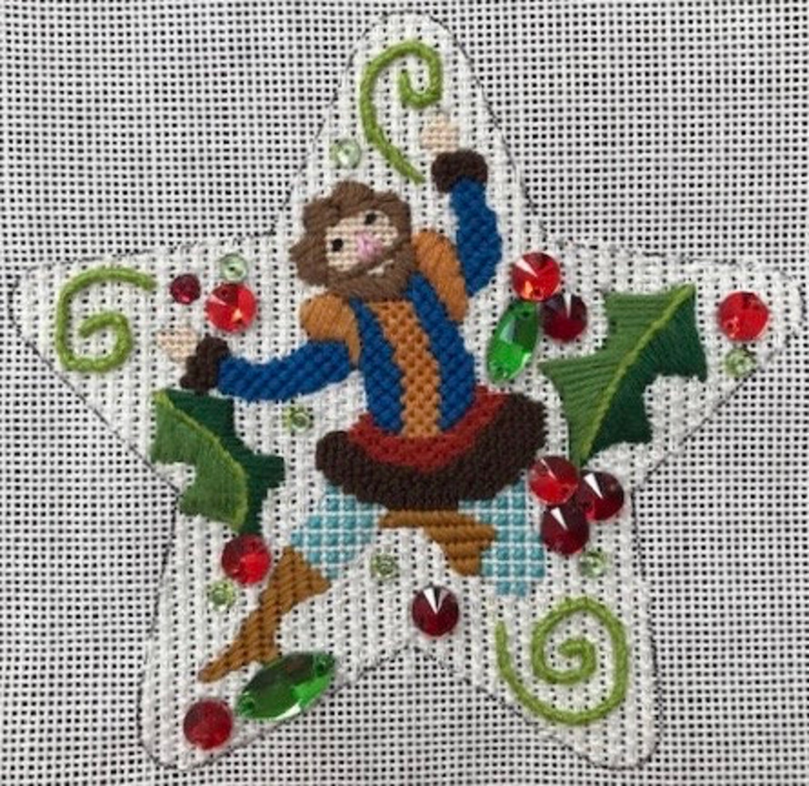 Stitch Guide Needlepoint Digital Lords Leaping Christmas Etsy