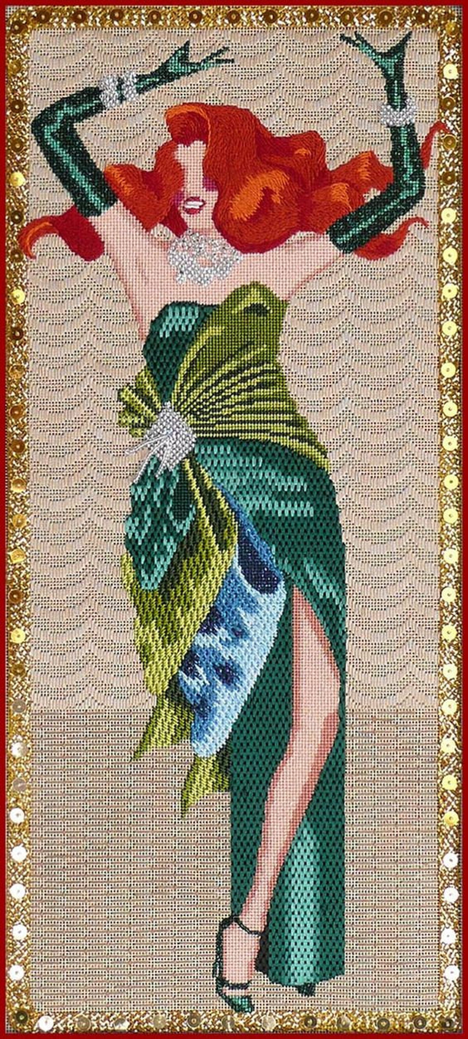 Stitch Guide Needlepoint Digital Pdf Format Delilah by Leigh Designs Etsy