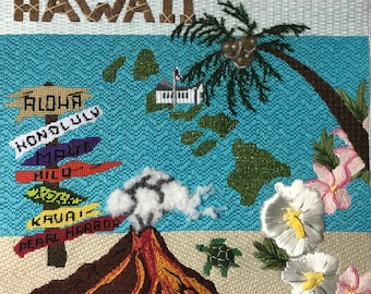 Hand Painted Needlepoint Canvas - Memories of Hawaii - Duo Designs
