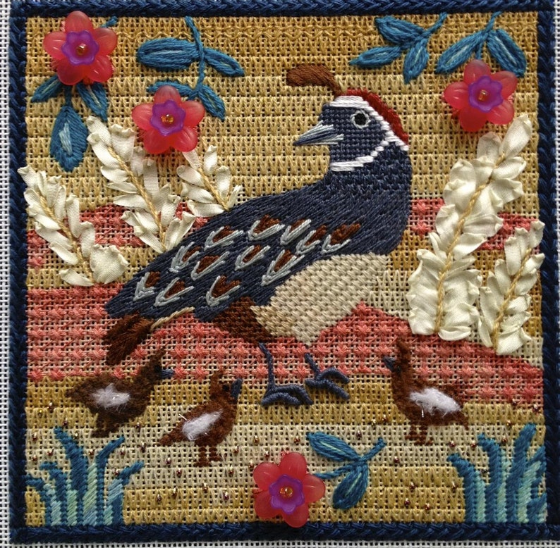 Stitch Guide Needlepoint Digital Quail From Sundance Designs Etsy
