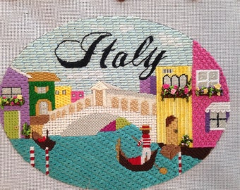 Needlepoint Canvas - Handpainted - Venice Memories - Duo Designs, Inc.