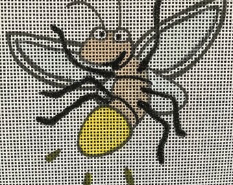 Lightning Bug, Mobile, Insects, Hand Painted, Needlepoint, Duo Designs