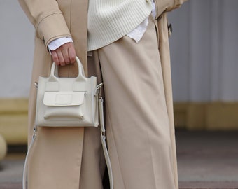 White leather bag, Bridesmaid tote bags