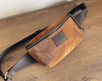 Leather fanny pack minimalist leather belt bag Leather Fanny pack for women, belt bag, Hip bag, Bum bag, Gift for Women