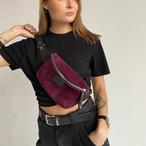 Leather Fanny pack for women, belt bag, Hip bag, Bum bag image 1