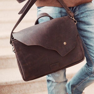 Messenger leather bag, Leather satchel, bag men leather Laptop bag, Brown leather bag, Shoulder bag, Laptop Bag, laptop sleeve 13inch