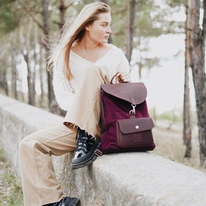 Cute backpack, Aesthetic backpack, Leather backpack women, Suede backpack purse, Laptop backpack, Infusion backpack, Small backpack
