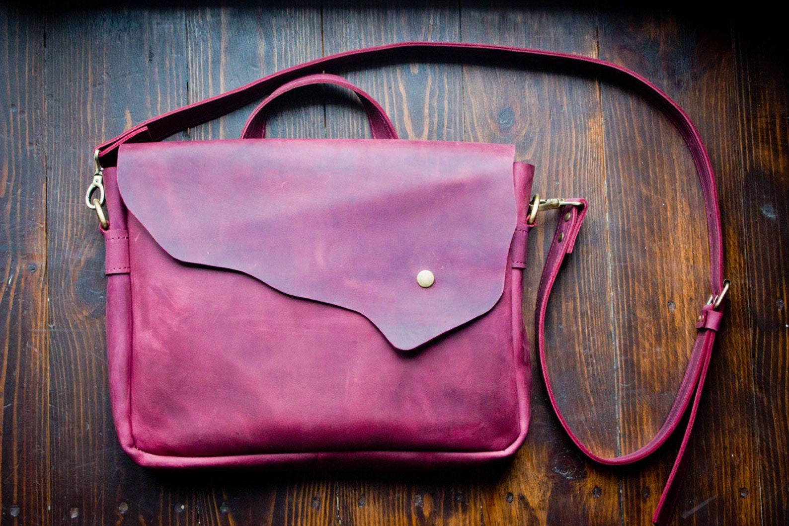 Burgundy Leather Tote Bag Leather Bag Soft Leather Bag Etsy