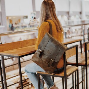 Leather Backpack for Women, Minimalist backpack, Laptop Backpack, Medium size backpack, Casual backpack, Backpack purse, Gifts for Her