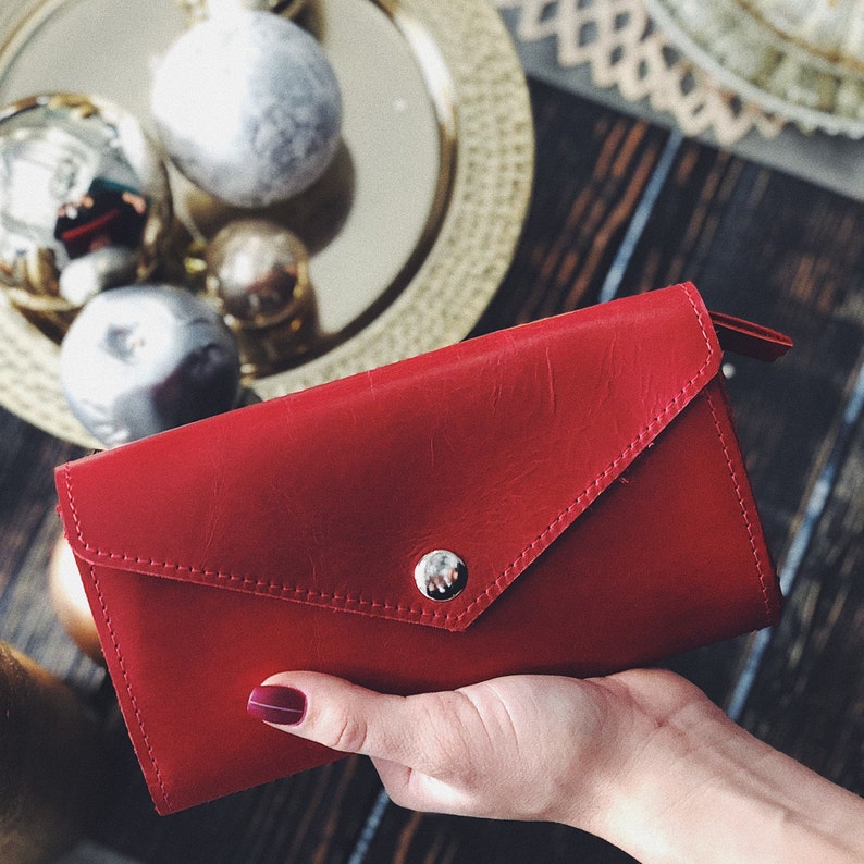 Green leather wallet | Handmade leather pocketbook | Green leather purse | Womens emerald green wallet | Credit card purse,  Button Wallet
