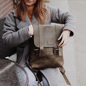 Cowhide Real Leather Modern Travel Backpack: Minimalist Women's Shoulder Bag, Laptop Backpack