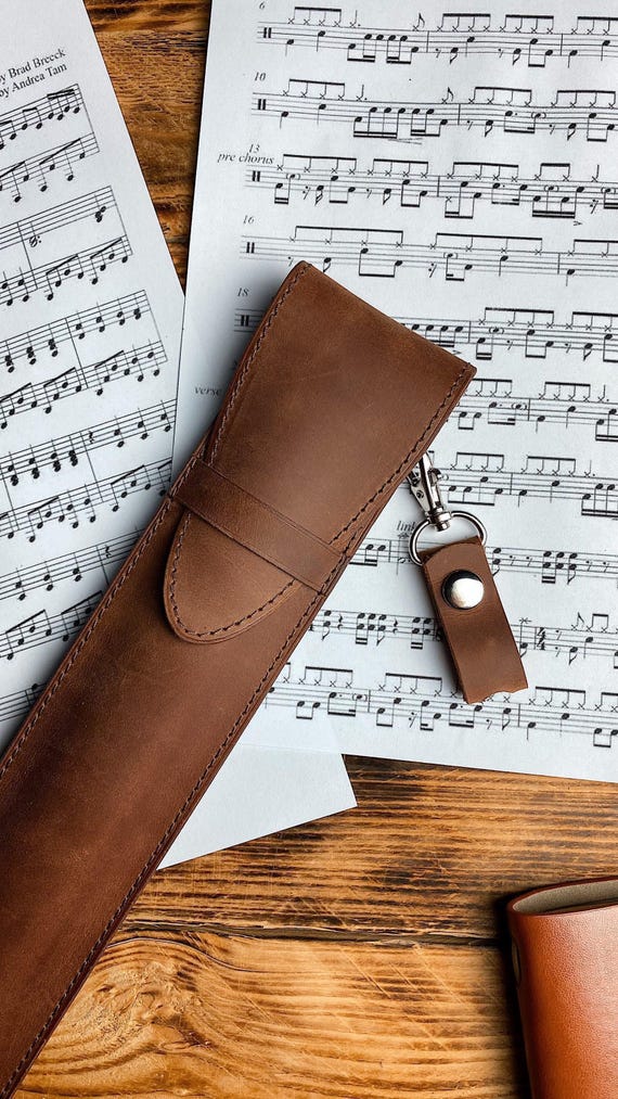 Leather Drumstick Case: Personalized Musician Gift